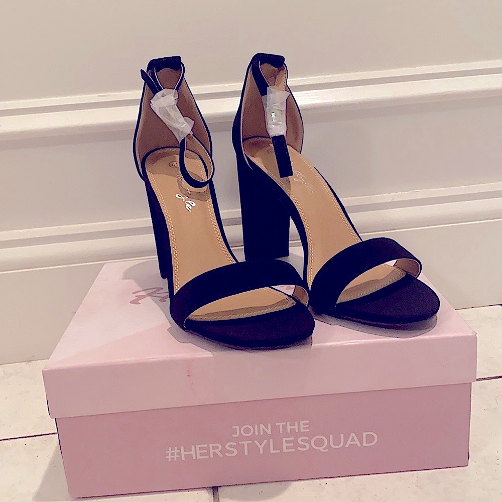 Black Block Heels